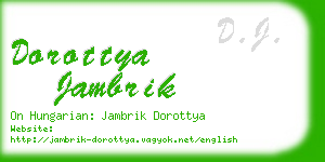 dorottya jambrik business card